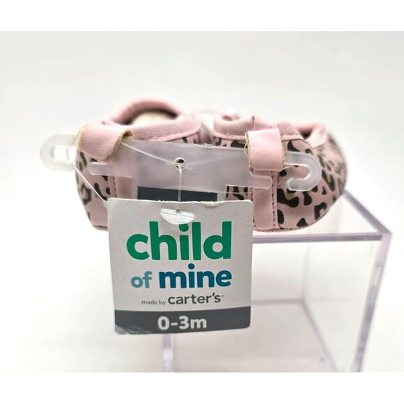 Baby Girls Pink Leopard Print Ballet Flat Shoes 0-3M NWT JJ3733 - Picture 4 of 7